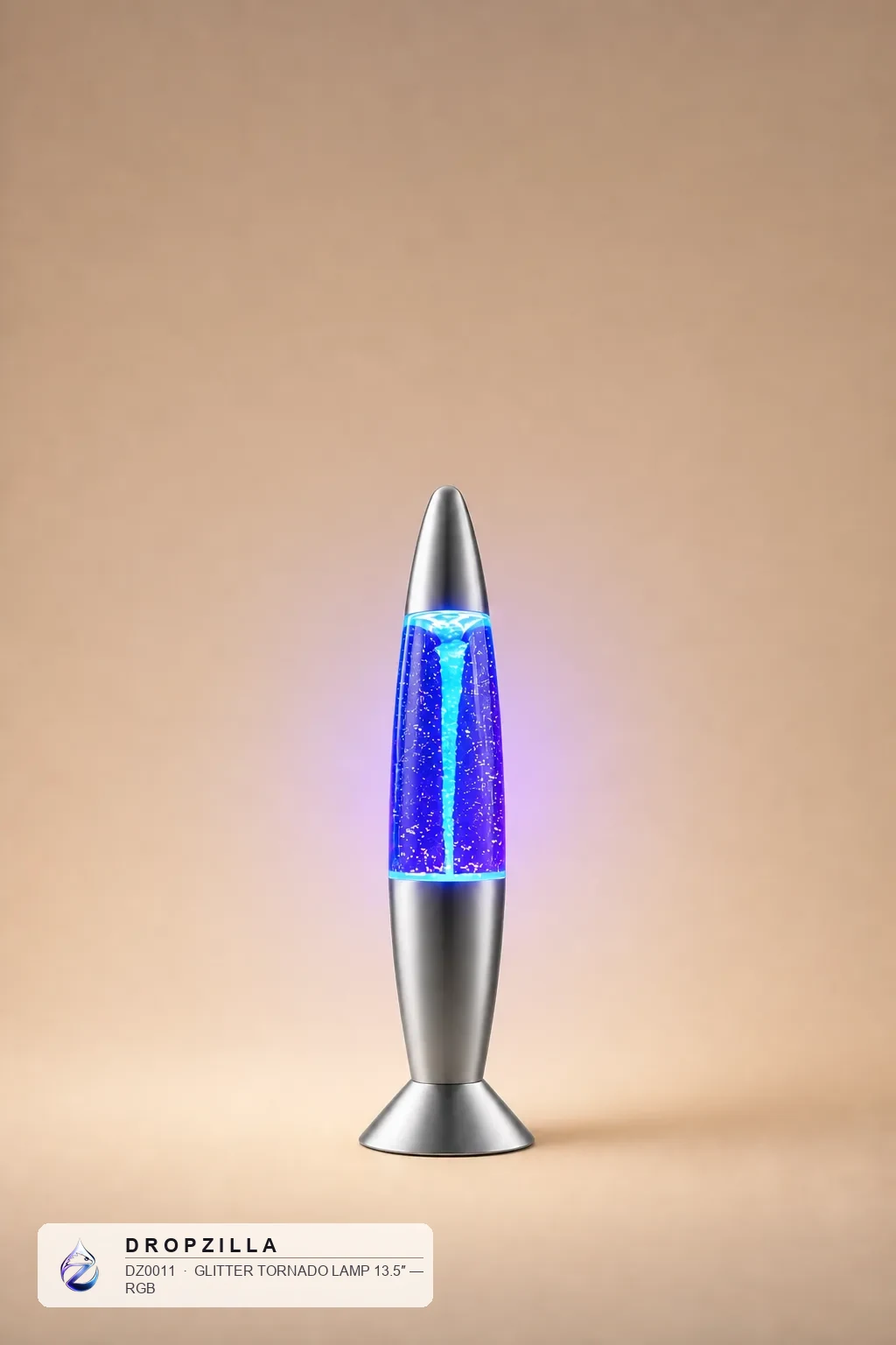 Glitter Tornado Lamp 13.5″ — RGB