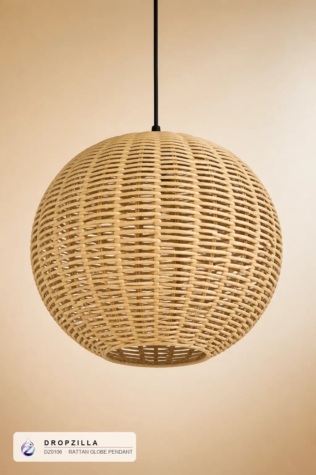 Rattan Globe Pendant
