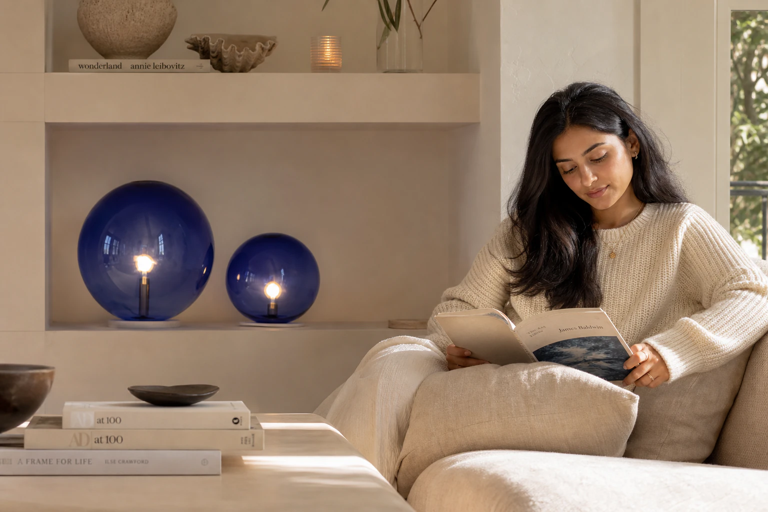 Cobalt glass, quiet luxury